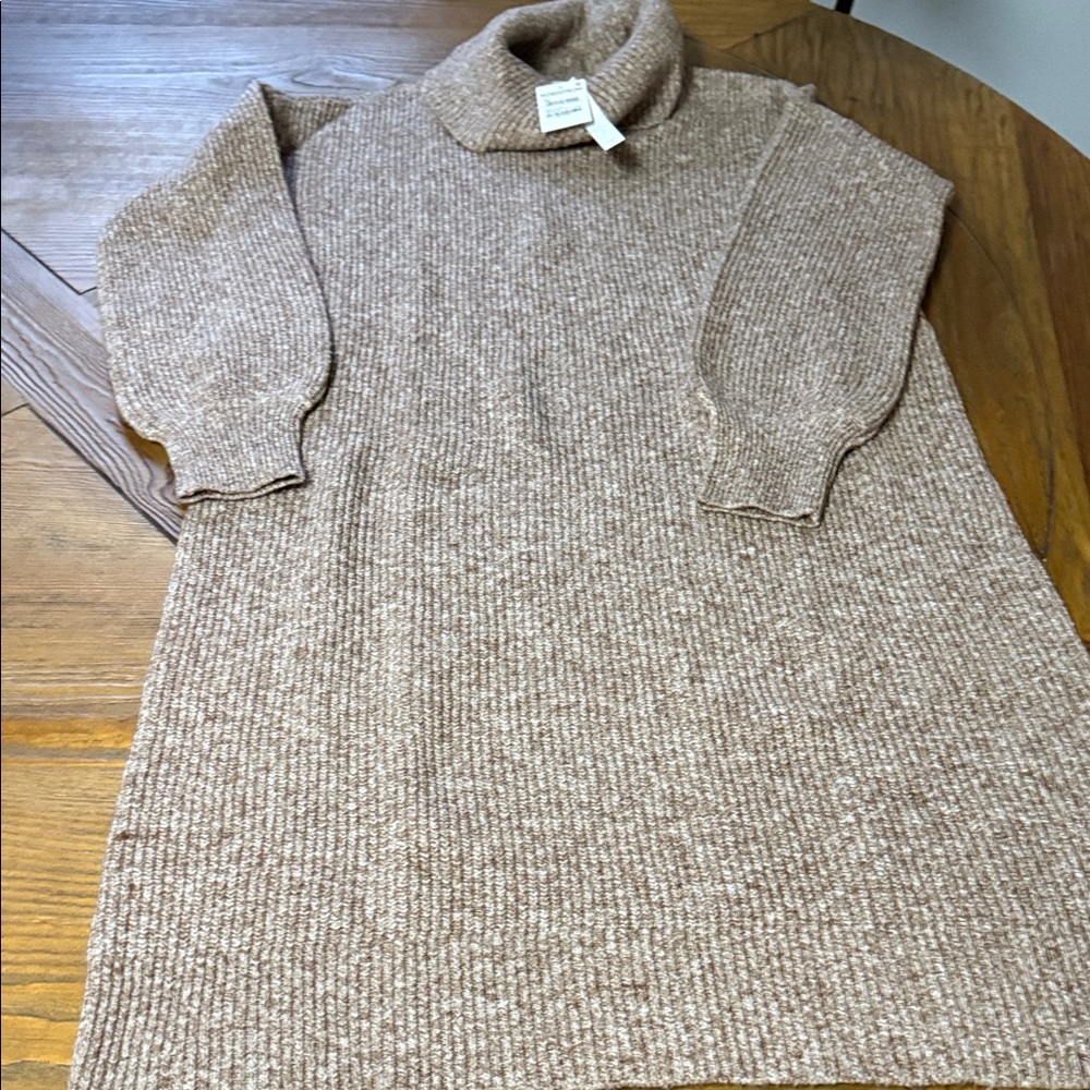 Caslon Brown Long Sleeve Sweater Dress